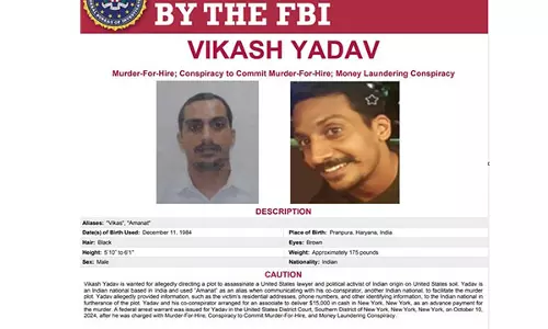 विकास यादव FBI की मोस्ट वांटेड सूची में, पन्नू की हत्या की नाकाम साजिश, गिरफ्तारी वारंट जारी