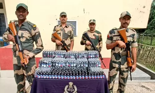 Meghalaya बीएसएफ ने पूर्वी जैंतिया हिल्स में भारत-बांग्लादेश सीमा पर फेंसेडिल तस्करी