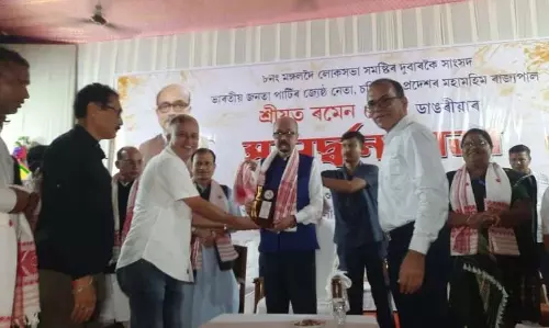Chhattisgarh के राज्यपाल रमेन डेका का मंगलदाई में अभिनंदन किया गया