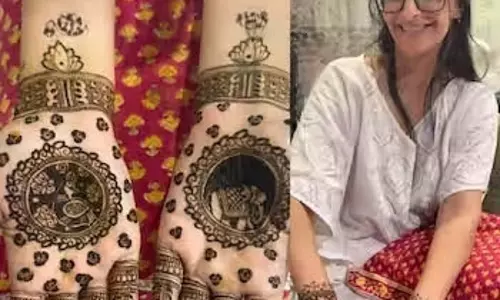 Karwa Chauth पर सोनम कपूर ने पिया आनंद की तरफ से मेहंदी लगाई