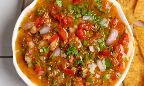 Tomato साल्सा डिप रेसिपी Tomato साल्सा डिप रेसिपी