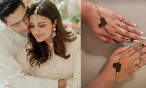 Parineeti Chopra: करवा चौथ मनाते हुए अपनी मेहंदी डिज़ाइन साझा की