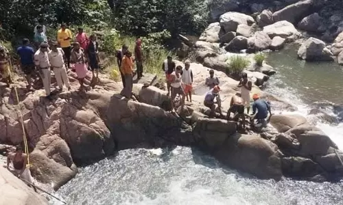 पिकनिक स्पॉट में जीजा-साले की मौत, पैर फिसलने पर झरने से गिरे