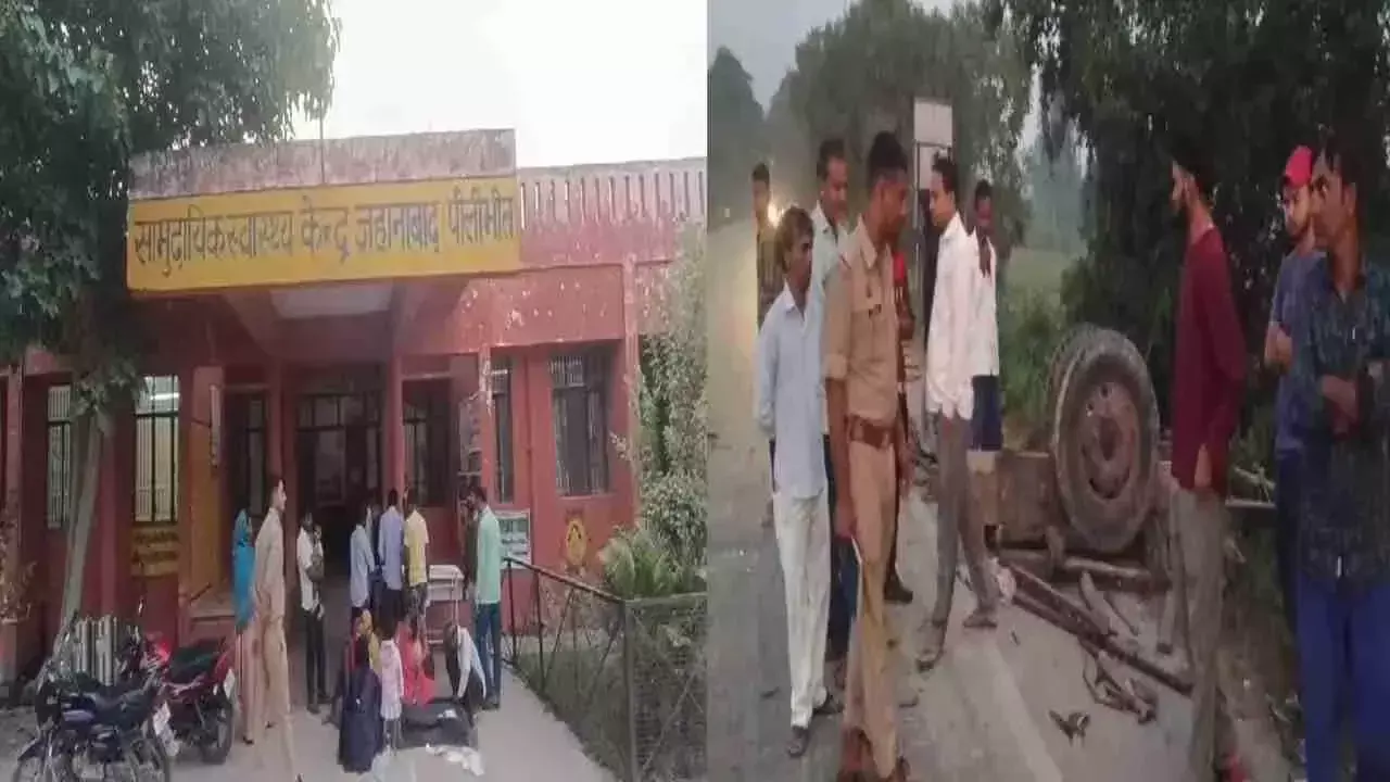 Pilibhit: डंपर और डनलप की टक्कर, एक की मौत