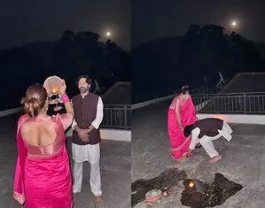 विक्रांत मैसी ने Karva Chauth पर पत्नी शीतल के पैर छुए