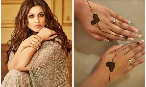 परिणीति चोपड़ा ने न्यूनतम मेहंदी के साथ करवा चौथ मनाया