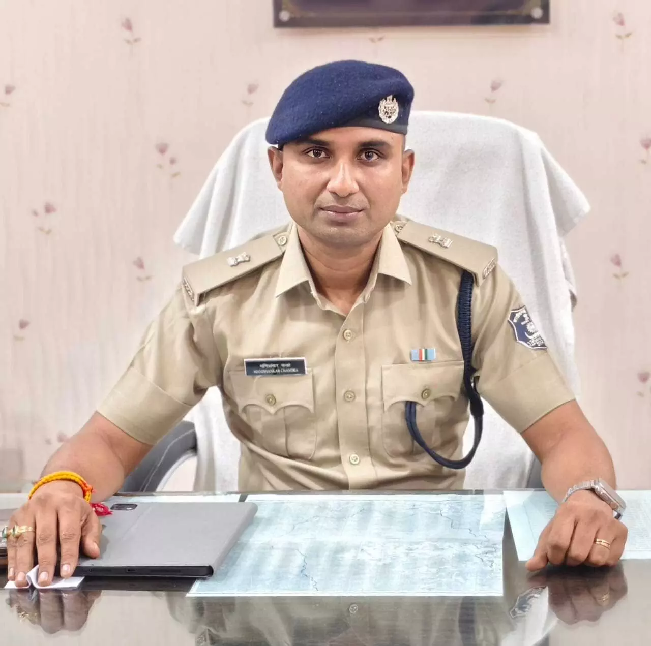 पुलिस कार्यालय धमतरी में अतिरिक्त पुलिस अधीक्षक मणिशंकर चंद्रा ने संभाला पदभार