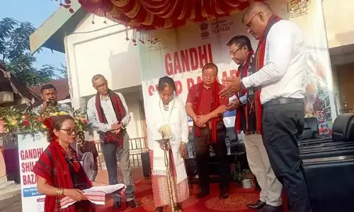 Nagaland : दीमापुर में 7 दिवसीय गांधी शिल्प बाजार चल रहा
