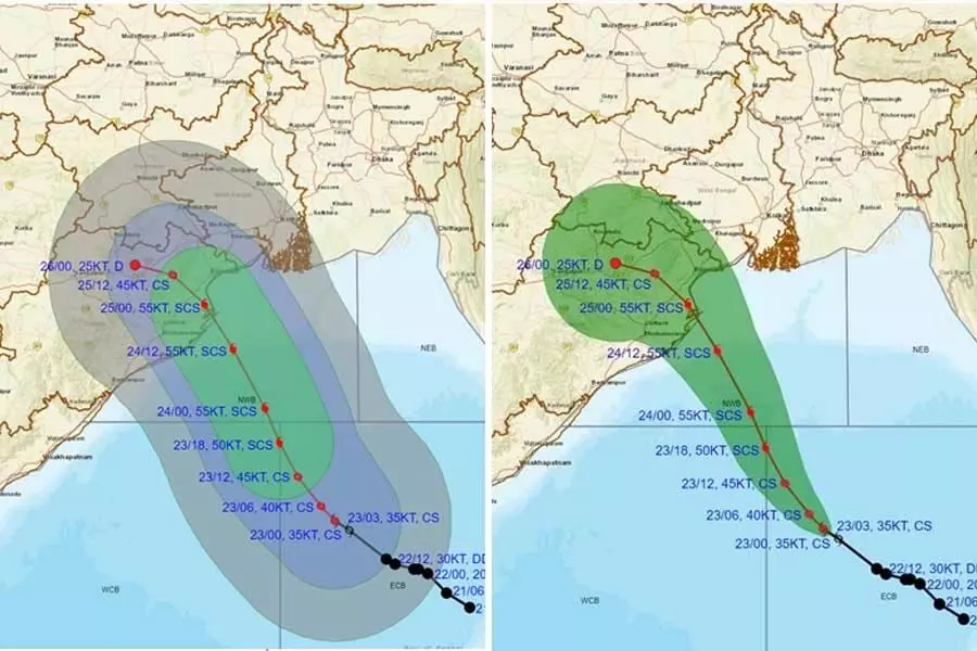 चक्रवात दाना के कारण South Bengal में भारी बारिश होने की संभावना