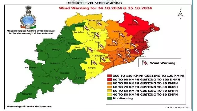 23 से 26 October तक चक्रवात दाना की हवा की गति क्या होगी: विवरण यहां देखें