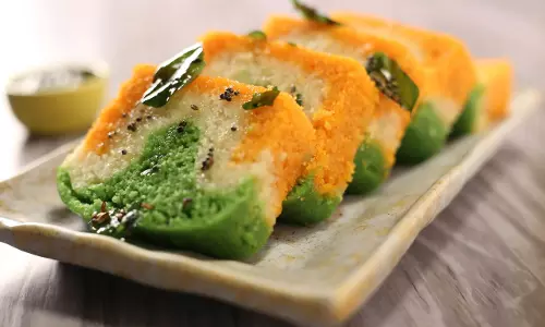 Tricolor ढोकला रेसिपी