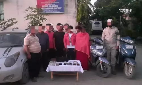 मणिपुर पुलिस ने इंफाल पूर्व में केसीपी (PWG) के छह उग्रवादियों को गिरफ्तार