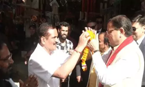 CM Dhami ने पौड़ी गढ़वाल के धारी देवी मंदिर में पूजा-अर्चना की