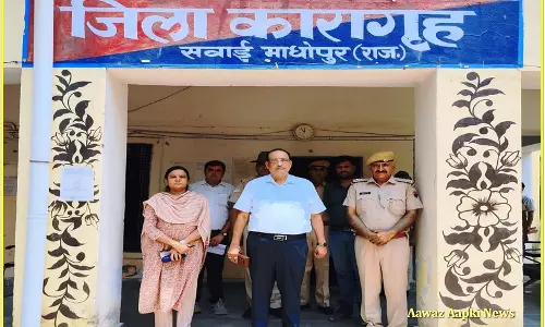 Madhopur: जिला विधिक सेवा प्राधिकरण अध्यक्ष ने जिला कारागृह का मासिक निरीक्षण
