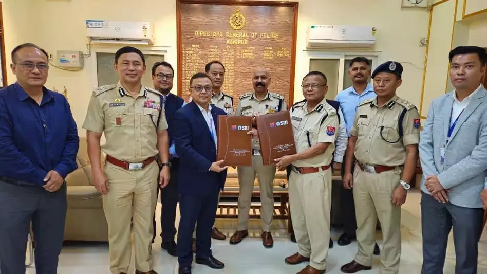 Manipur पुलिस और एसबीआई ने अधिकारियों की वित्तीय सुरक्षा बढ़ाने के लिए