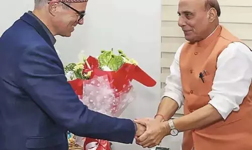 Jammu & Kashmir की प्रगति के लिए सीएम उमर के साथ मिलकर काम करेंगे: राजनाथ सिंह