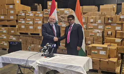 भारत ने Lebanon को मानवीय सहायता की पहली खेप सौंपी