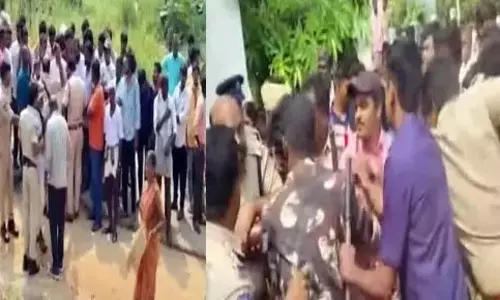 Vikarabad में फार्मा विलेज पब्लिक ओपिनियन गैदरिंग में तनाव