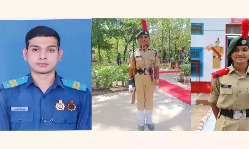 NCC ग्रुप हैदराबाद के 3 कैडेट भारतीय नौसेना में शामिल होने के लिए चुने गए NCC ग्रुप हैदराबाद के 3 कैडेट भारतीय नौसेना में शामिल होने के लिए चुने गए