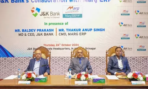 J&K बैंक ने मार्ग ERP के साथ पहली फिनटेक साझेदारी की घोषणा की J&K बैंक ने मार्ग ERP के साथ पहली फिनटेक साझेदारी की घोषणा की