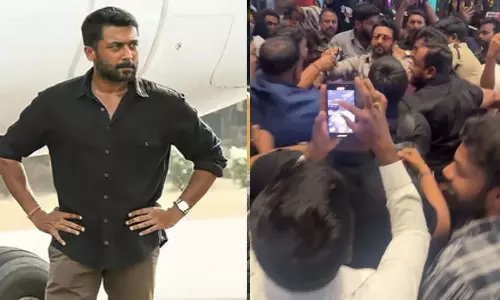 Kanguva इवेंट में सूर्या ने जबरा फैन के साथ ली सेल्फी, वीडियो.. Kanguva इवेंट में सूर्या ने जबरा फैन के साथ ली सेल्फी, वीडियो..