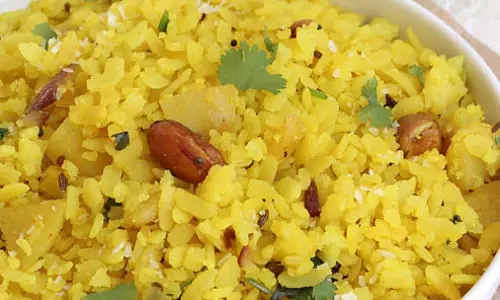 Coconut गुड़ पोहा रेसिपी Coconut गुड़ पोहा रेसिपी