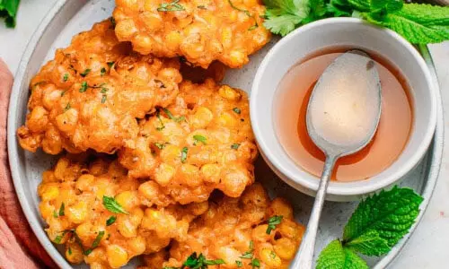 Thai Corn फ्रिटर्स रेसिपी Thai Corn फ्रिटर्स रेसिपी