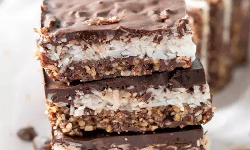 Chocolate नारियल बार्स रेसिपी