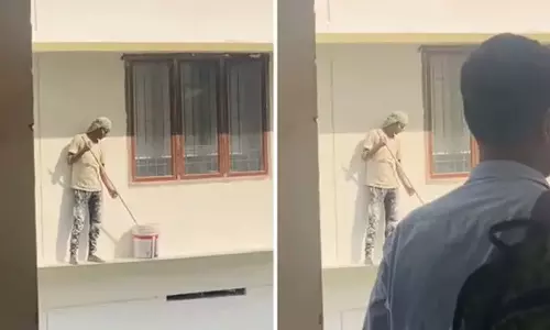 पेंटर ने राष्ट्रगान के सम्मान में रोक दिया काम, देखें वायरल VIDEO...