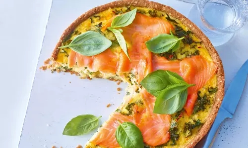 Smoked Salmon और आलू टार्ट रेसिपी