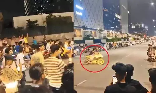 अवैध बाइक रेसिंग और Stunts पर कार्रवाई की, 40 युवकों पर मामला दर्ज, 40 बाइक जब्त