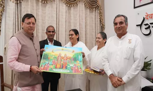 ब्रह्माकुमारी की मंजू दीदी ने उत्तराखंड के CM Dhami से की मुलाकात