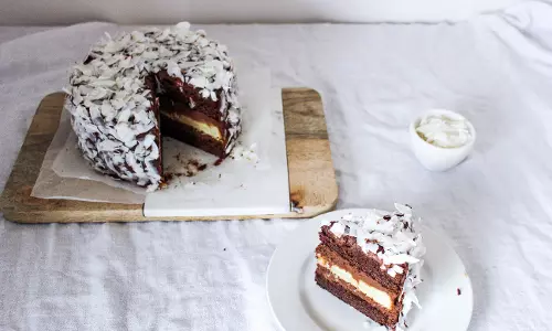 Chocolate और नारियल टोर्ट रेसिपी