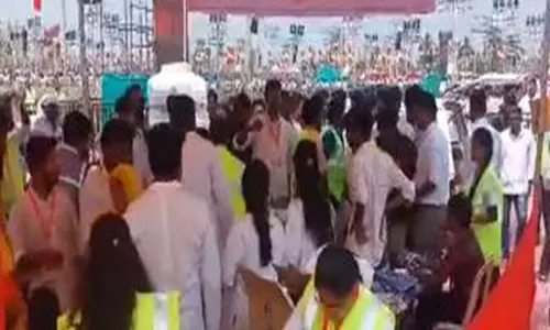 विक्रवंदी इलाके में विजय की पार्टी TVK के पहले सम्मेलन में लोगों को अत्यधिक गर्मी का सामना करना पड़ा