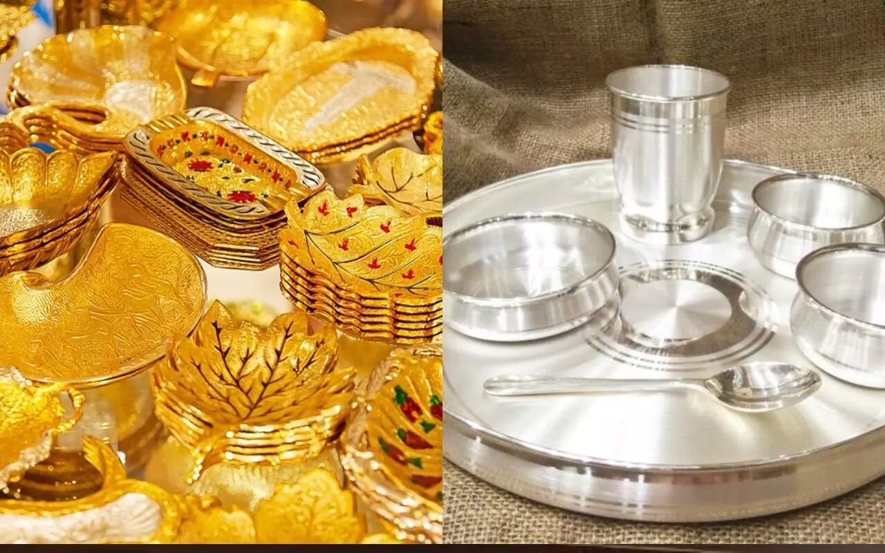 Dhanteras पर सोना चांदी बर्तन  खरीदारी के लिए बस इतने घंटे ही शुभ समय