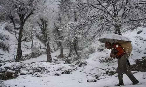 Kashmir के ऊंचे इलाकों में मौसम की पहली बर्फबारी, देखें वीडियो...