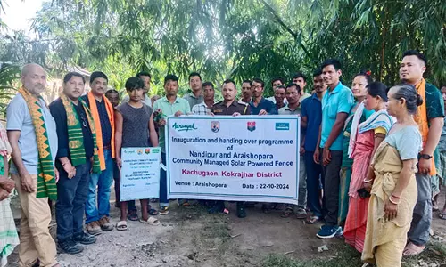 मानव-हाथी संघर्ष को कम करने के लिए Remona क्षेत्र में सामुदायिक प्रबंधित सौर बाड़ स्थापित की गई