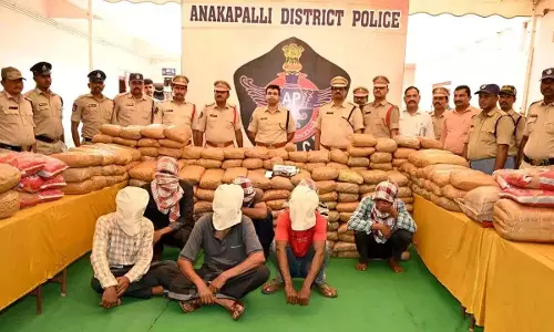 Andhra: अनकापल्ली जिला पुलिस ने 448 किलो गांजा जब्त किया