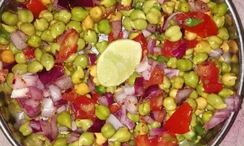 Green चना चाट रेसिपी