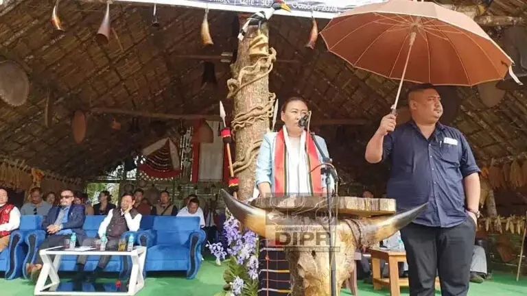 Nagaland : एमपी फांगनोन ने चेगा-गाडी उत्सव की शोभा बढ़ाई