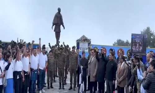 Rajnath Singh ने तवांग में सरदार वल्लभभाई पटेल की प्रतिमा, बॉब खथिंग संग्रहालय का उद्घाटन किया