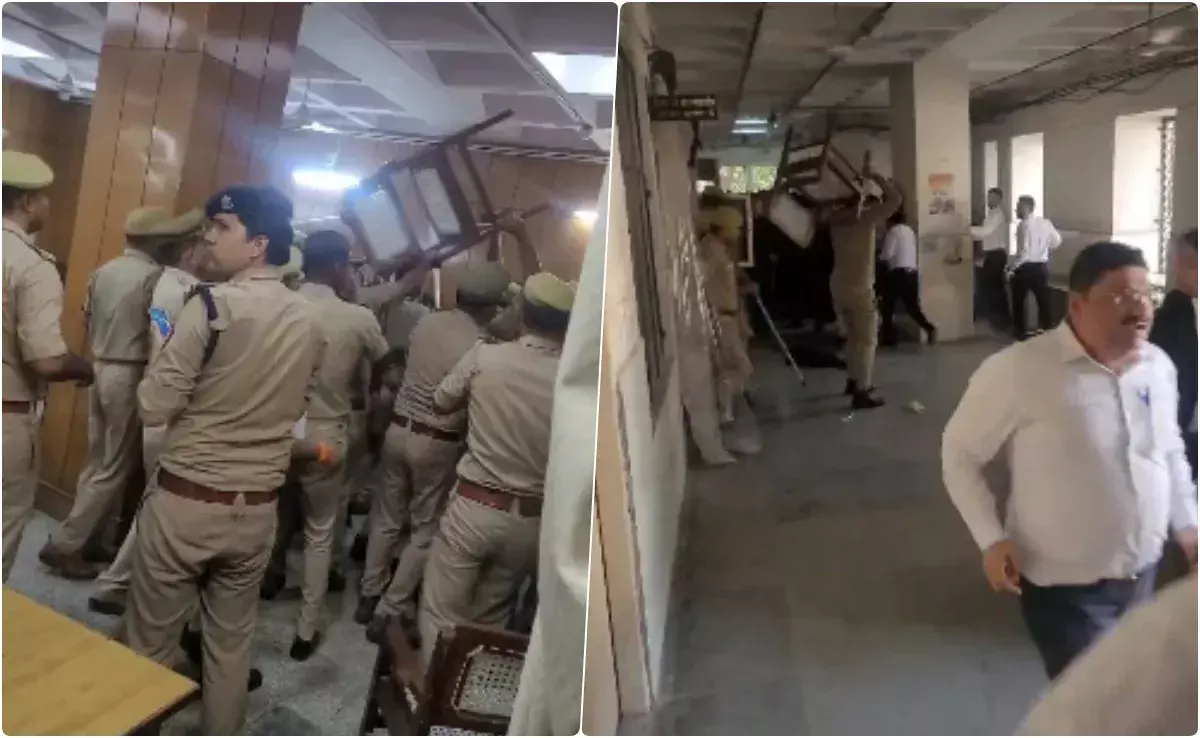 Ghaziabad: पुलिस जिला जज की अदालत में बवाल की जांच के लिए 212 कैमरों की फुटेज खंगालेगी