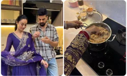 नई दुल्हनिया सुरभि ज्योति ने ससुराल में बनाई पहली रसोई