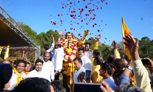 लोकेश ने अटलांटा में NTR की प्रतिमा का अनावरण किया
