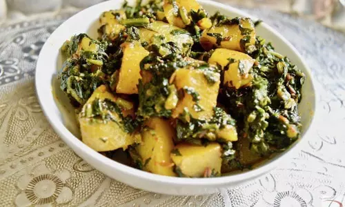 Aloo पालक रेसिपी Aloo पालक रेसिपी
