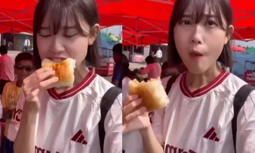 Korean लड़की ने भारत यात्रा के दौरान खाया वड़ा पाव, रिएक्शन हुआ वायरल, VIDEO...