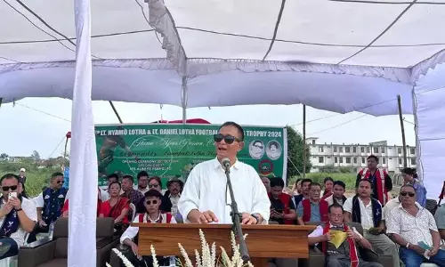 Nagaland : 29वीं स्वर्गीय न्यामो लोथा और स्वर्गीय डैनियल लोथा फुटबॉल रनिंग ट्रॉफी का शुभारंभ