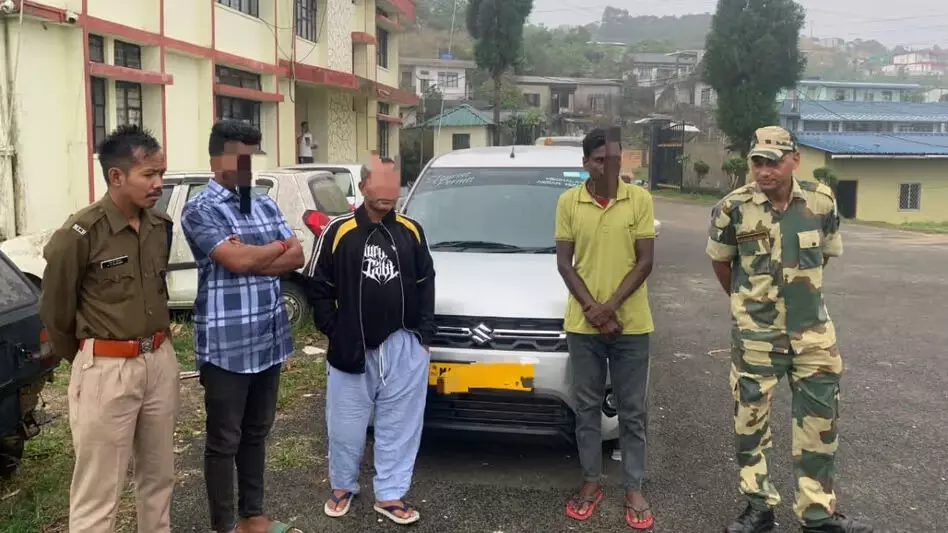 Meghalaya : बीएसएफ और पुलिस ने सीमा पार से घुसपैठ की कोशिश कर रहे