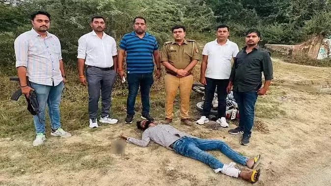 BREAKING: पुलिस ने फायरिंग में आरोपी को किया ढेर