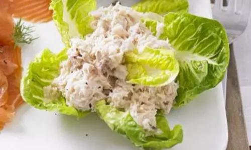 Crab सलाद कप रेसिपी
